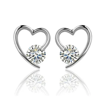 GE003 Personality Heart-shaped Ear Nails Round Zircon Earrings Fashion Simple Love Ear Nails Korean Edition
GE003 Personality Heart-shaped Ear Nails Round Zircon Earrings Fashion Simple Love Ear Nails Korean Edition