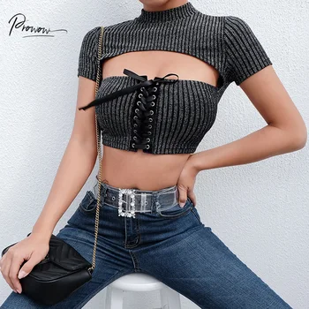 OllyMurs Fashion Sexy Hollow Out Women Crop Tops Solid Female Short Sleeves Women Clothes Lady Tight Holiday Party Club Tops
OllyMurs Fashion Sexy Hollow Out Women Crop Tops Solid Female Short Sleeves Women Clothes Lady Tight Holiday Party Club Tops
