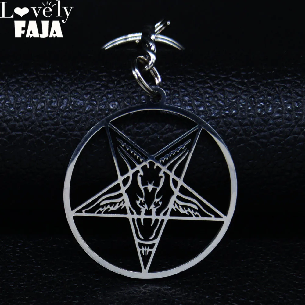 Большие брелки из нержавеющей стали Talisman Baphomet козий штифт для ключей ювелирный