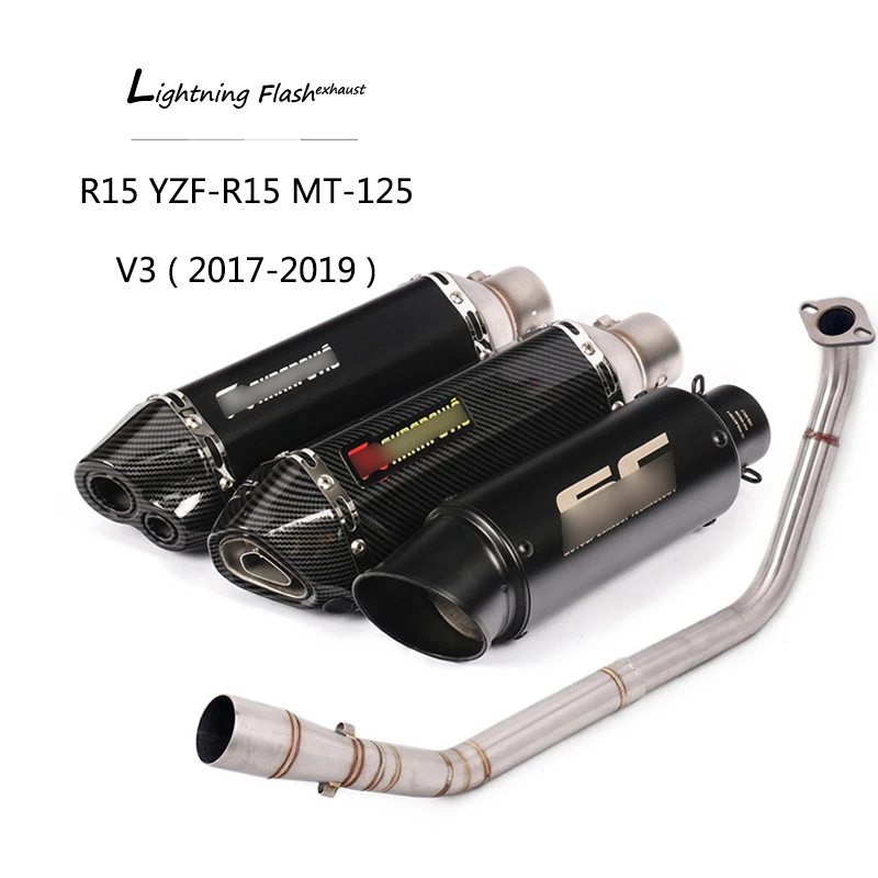 Motorcycle Exhaust System for Yamaha R15 YZF-R15 V1 V2 MT-125 Slip On Header 51mm Muffler with Removable Db Killer Escape
Motorcycle Exhaust System for Yamaha R15 YZF-R15 V1 V2 MT-125 Slip On Header 51mm Muffler with Removable Db Killer Escape