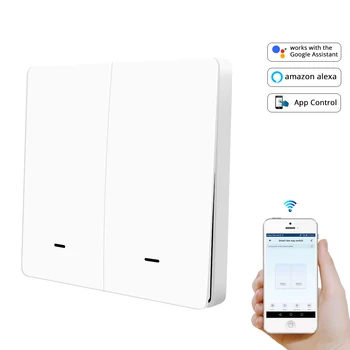 Physical switches with Push Button WiFi Light Switch Alexa Echo Google Home Tuya Control 1 Gang 2 Gangs 3 Gangs
Physical switches with Push Button WiFi Light Switch Alexa Echo Google Home Tuya Control 1 Gang 2 Gangs 3 Gangs