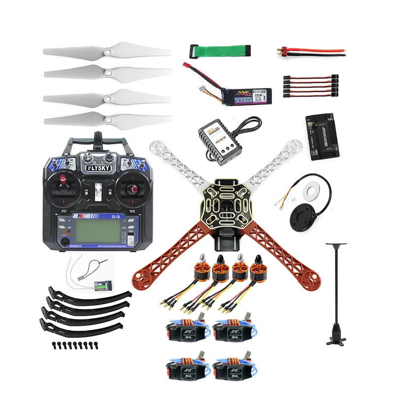 Full Set RC DIY Drone Quadrocopter 4-axle Aircraft Kit F450-V2 Frame GPS APM2.8 Flight Control Flysky FS-i6 Transmitter beginner
Full Set RC DIY Drone Quadrocopter 4-axle Aircraft Kit F450-V2 Frame GPS APM2.8 Flight Control Flysky FS-i6 Transmitter beginner