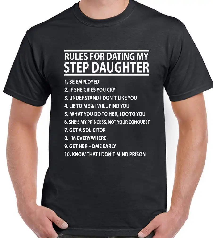 my step daughter - mens funny t-shirt father day birthday dad