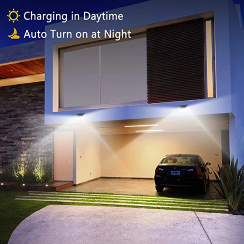 ARILUX 8W 288LED Solar Wall Light Motion Sensor Garden Courtyard Path Lamp 3 Modes Waterproof IP65