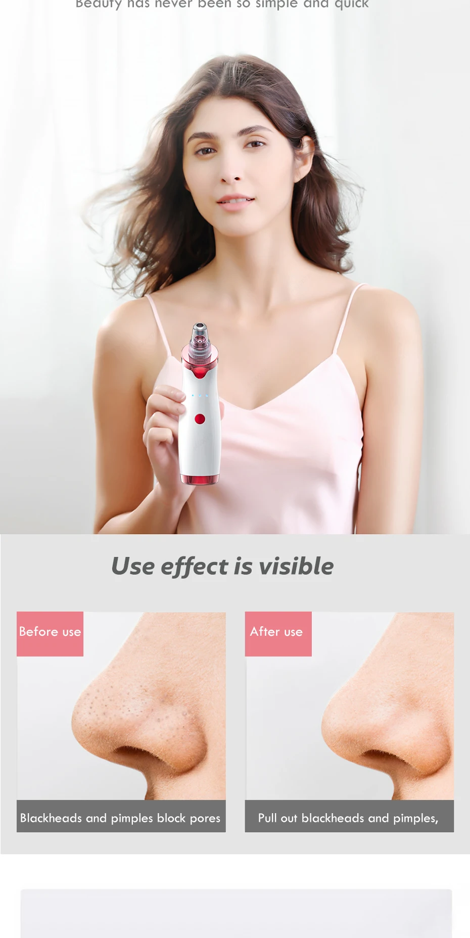 Blackhead Remover Point Noir Acne Vacuum Extractor Tool Black Head Remover Pore Cleaner Skin Care Facial Pore Cleaner Machine