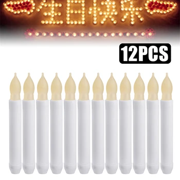 12pcs Flameless Taper Candles Light LED Flickering Candles Safety Battery Operated For Birthday Party Church Decor Lights Suppli
12pcs Flameless Taper Candles Light LED Flickering Candles Safety Battery Operated For Birthday Party Church Decor Lights Suppli