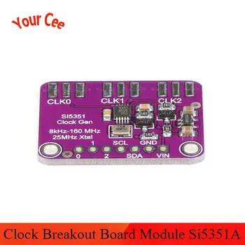 SI5351 IIC I2C Clock Signal Generator Breakout Board Module Si5351A GY-SI5351 Square Wave Frequency 8KHz-160MHz For Arduino
SI5351 IIC I2C Clock Signal Generator Breakout Board Module Si5351A GY-SI5351 Square Wave Frequency 8KHz-160MHz For Arduino