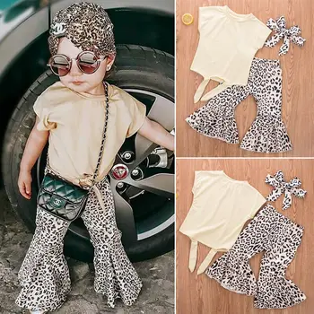 Baby Girls Summer Clothes Letter Print Short Sleeves Romper Tops + Leopard Flare Pants Sets Denim Bell Bottom Jeans 1-5 years
Baby Girls Summer Clothes Letter Print Short Sleeves Romper Tops + Leopard Flare Pants Sets Denim Bell Bottom Jeans 1-5 years
