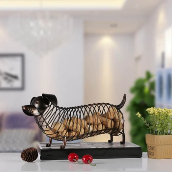 Metal Animal Statue Dachshund Wine Cork Container Modern Artificial Iron Craft Home Decoration Ornaments 
Metal Animal Statue Dachshund Wine Cork Container Modern Artificial Iron Craft Home Decoration Ornaments