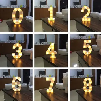 3D Number LED Night Light Marquee Sign Arabic Numeral Alphabet Table Lamp For Birthday New Year Valentine's Day Decoration 
3D Number LED Night Light Marquee Sign Arabic Numeral Alphabet Table Lamp For Birthday New Year Valentine's Day Decoration