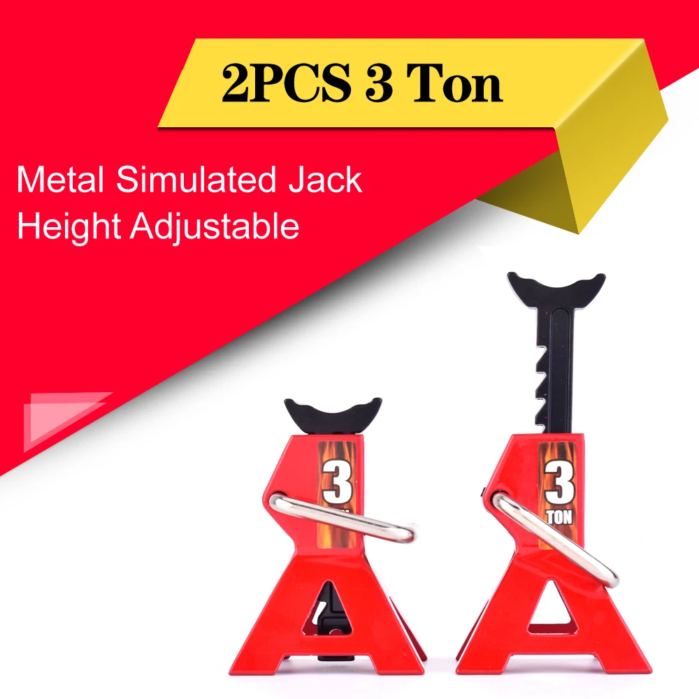 2PCS Metal 3 Ton Simulated Jack Height Adjustable Repair Bracket Scene Tool Lifting Jack for 1/10 TRX4 D90 CC01 RC Climbing Car
2PCS Metal 3 Ton Simulated Jack Height Adjustable Repair Bracket Scene Tool Lifting Jack for 1/10 TRX4 D90 CC01 RC Climbing Car