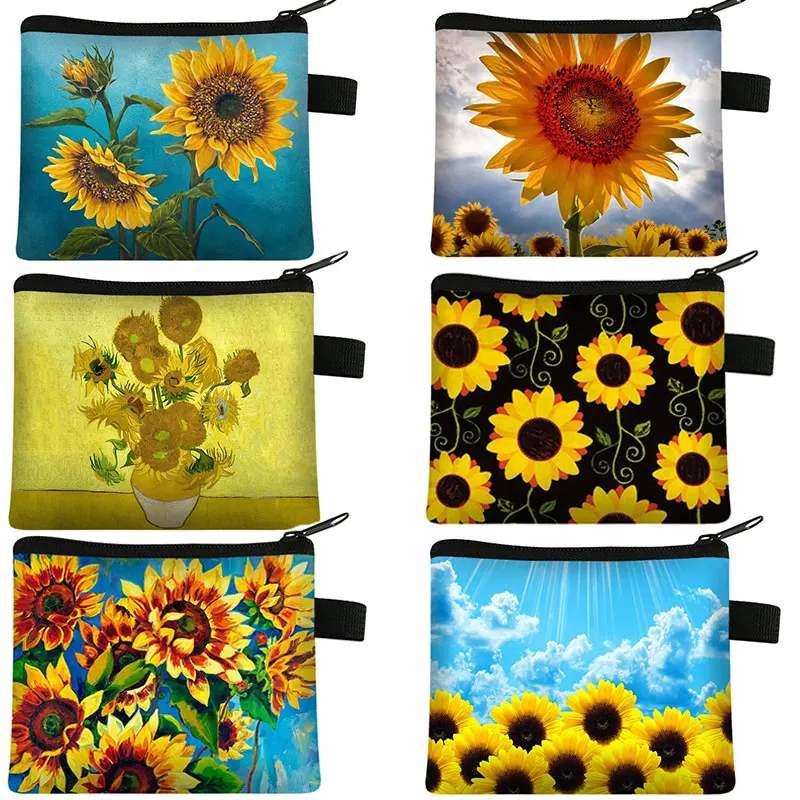 Sunflower / Daisy Printed Coin Purse Ladies Shopping Portable Coin Case Sunflower Girl Mini ID Card Case Wallet Gift
Sunflower / Daisy Printed Coin Purse Ladies Shopping Portable Coin Case Sunflower Girl Mini ID Card Case Wallet Gift