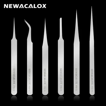 NEWACALOX 6pcs/set FTS Stainless Steel Industrial Anti-static Tweezers Kit Precision Non-magnetic Tweezers for Lab Jewelry Work
NEWACALOX 6pcs/set FTS Stainless Steel Industrial Anti-static Tweezers Kit Precision Non-magnetic Tweezers for Lab Jewelry Work