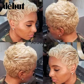 Debut Short Pixie Hairstyle Wigs For Black Women Brazilian 613 Blonde Cute Haircuts Human Hair Wigs Cheap Fashion Grey Wigs
Debut Short Pixie Hairstyle Wigs For Black Women Brazilian 613 Blonde Cute Haircuts Human Hair Wigs Cheap Fashion Grey Wigs