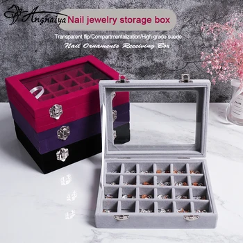 24 Grids Flannel Makeup Organizer Storage Boxes Nail Art Tools Jewelry Beads Glass Lid Display Storage Case Organizer Holder
24 Grids Flannel Makeup Organizer Storage Boxes Nail Art Tools Jewelry Beads Glass Lid Display Storage Case Organizer Holder