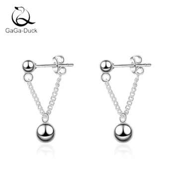 New Arrival Fashion Jewelry 925 Sterling Silver Not Allergic Temperament Simple Triangle Women Popular Ball Stud Earrings E459 
New Arrival Fashion Jewelry 925 Sterling Silver Not Allergic Temperament Simple Triangle Women Popular Ball Stud Earrings E459