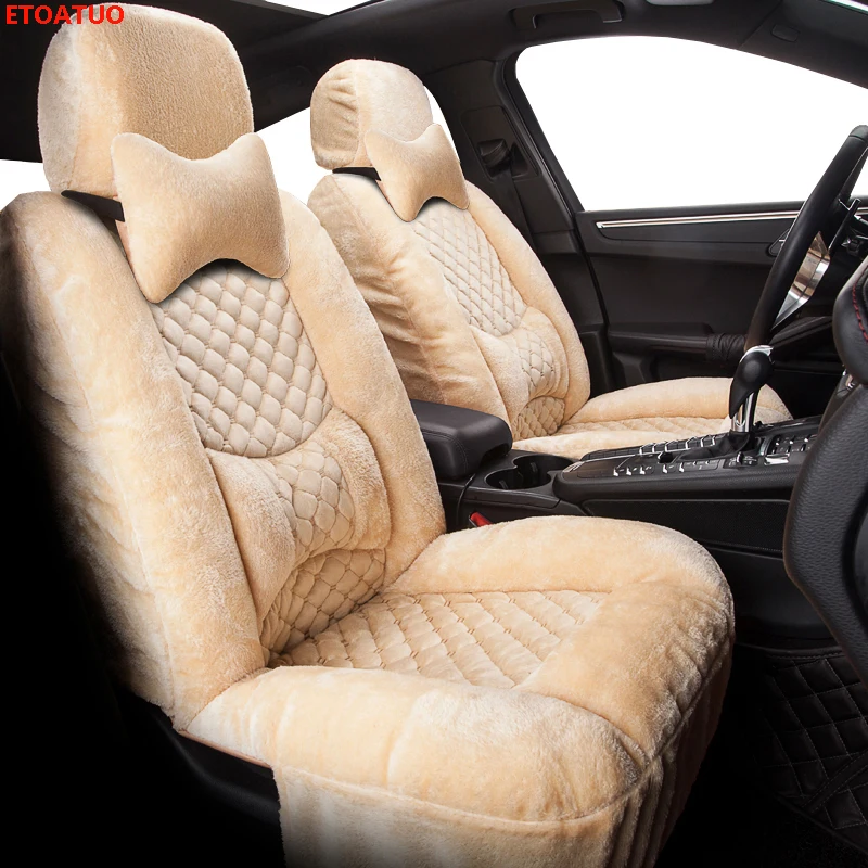 Winter Auto Full coverage Seats Covers Plush Car Seat Cover for Clio logan renault sandero fluence megane laguna latitude cap | Автомобили