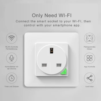 Tuya UK Smart Plug Wifi Wall Switch 16A Charger Socket Work With Alexa Google Home Smart Household
Tuya UK Smart Plug Wifi Wall Switch 16A Charger Socket Work With Alexa Google Home Smart Household