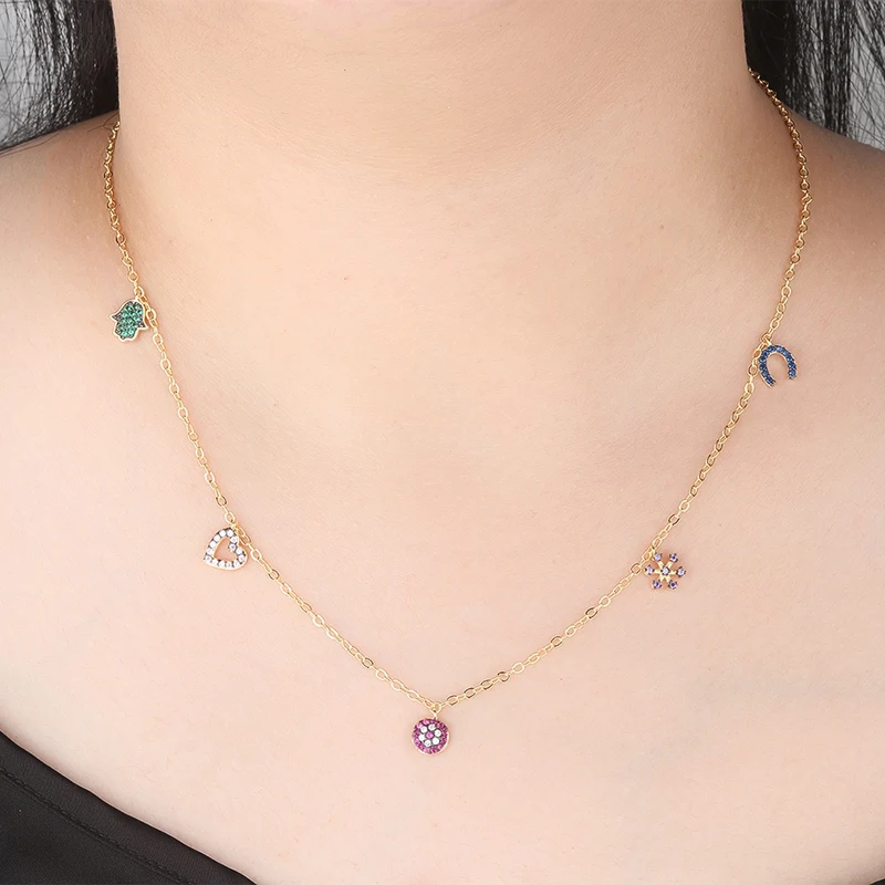 2019 Gold Copper Multicolor Popular Elements AAA Cubic Zirconia Simple Pendant Necklaces Women's Fashion Jewelry Cobre CZ Colar
2019 Gold Copper Multicolor Popular Elements AAA Cubic Zirconia Simple Pendant Necklaces Women's Fashion Jewelry Cobre CZ Colar