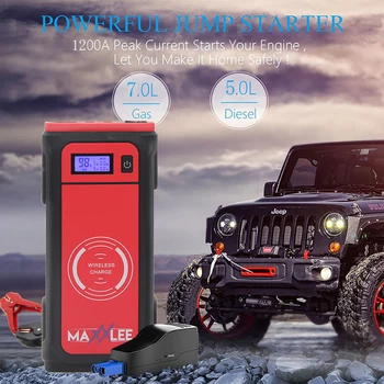 12V 800A 2 USB Wireless Charging High Capacity Car Jump Starter Multi function Portable Car Battery Booster Charger Power Bank
12V 800A 2 USB Wireless Charging High Capacity Car Jump Starter Multi function Portable Car Battery Booster Charger Power Bank