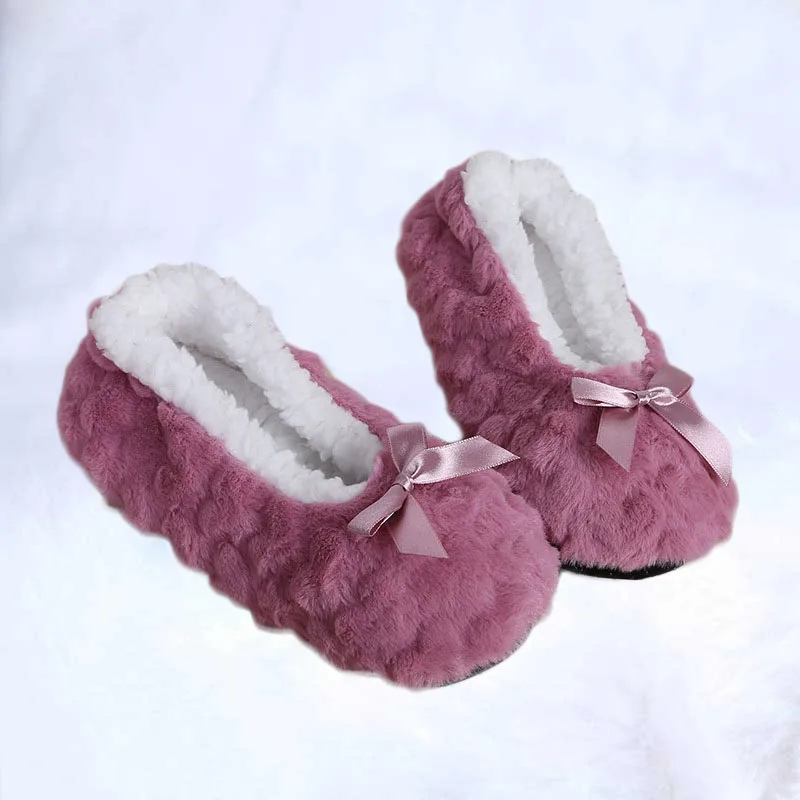 Warm Plush Casual Girls Cute Non-slip Home Shoes One Size 25cm Autumn Winter Women's Indoor Slippers Bowknot 
Warm Plush Casual Girls Cute Non-slip Home Shoes One Size 25cm Autumn Winter Women's Indoor Slippers Bowknot