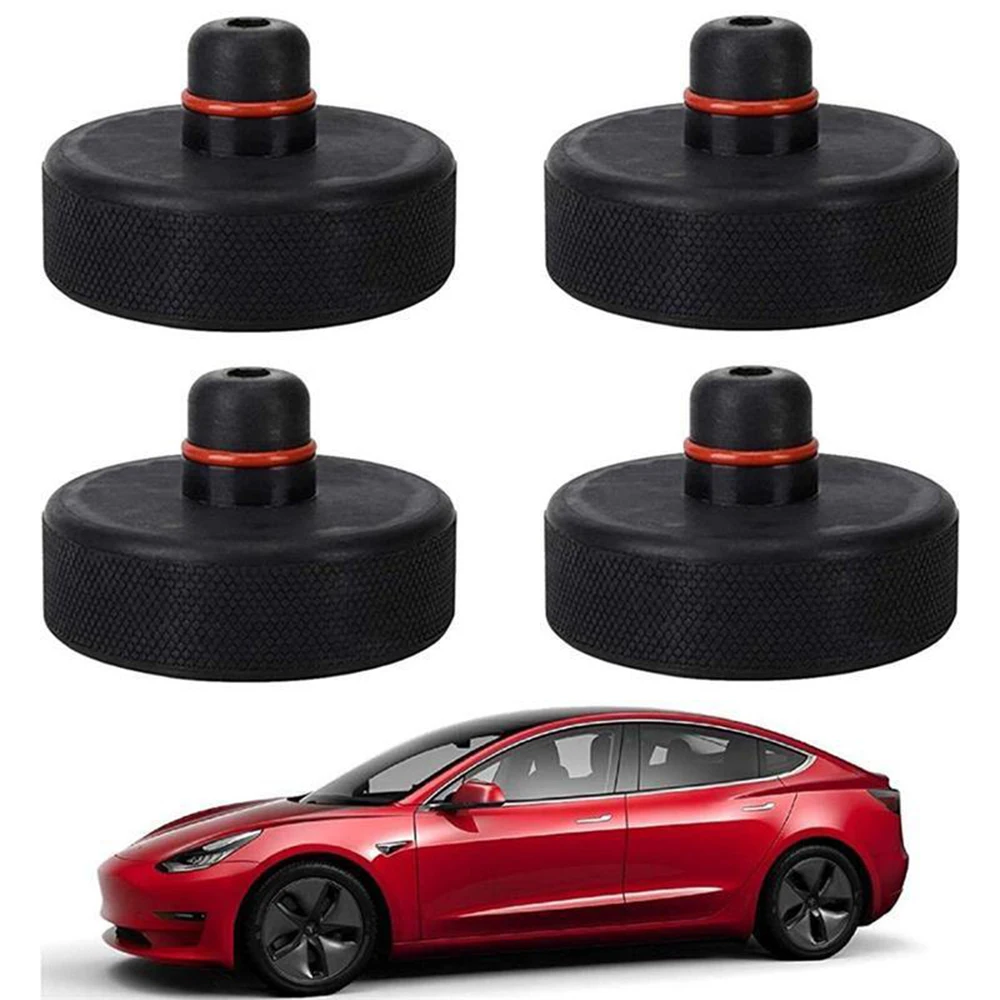 4 шт. черный резиновый домкрат подъемник точка Pad адаптер для Tesla модель 3/S/X