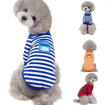 Pet Clothes Fashion Pet Spring And Summer Stripe Pure Cotton Costumes Pet T-shirt Breathable Material Pet vest 5 Sizes Blue,Red
Pet Clothes Fashion Pet Spring And Summer Stripe Pure Cotton Costumes Pet T-shirt Breathable Material Pet vest 5 Sizes Blue,Red