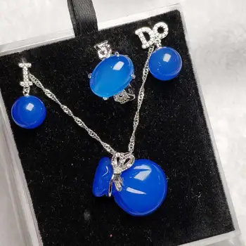 New Turkish Blue Jade Three-Piece Set 
New Turkish Blue Jade Three-Piece Set