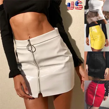 Fashion Women Skirt PU Leather Mini Slim Skirt High Waist Pencil Bodycon Skirt
Fashion Women Skirt PU Leather Mini Slim Skirt High Waist Pencil Bodycon Skirt
