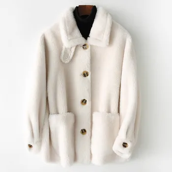 Real Fur Coat Female Winter Jacket Women Clothes 2020 Korean Short Sheep Shearing Jacket Vintage Warm Wool Coat Tops Hiver FR305
Real Fur Coat Female Winter Jacket Women Clothes 2020 Korean Short Sheep Shearing Jacket Vintage Warm Wool Coat Tops Hiver FR305