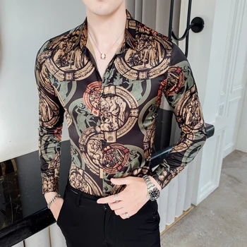 Vintage Shirts For Mens Retro 2020 Summer Painting Printed Shirts For Mens Designer Shirts Slim Fit Social Club Party Dress 
Vintage Shirts For Mens Retro 2020 Summer Painting Printed Shirts For Mens Designer Shirts Slim Fit Social Club Party Dress