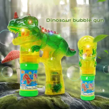 Dinosaur Bubble Shooter Bubbles Blower Toy with LED Flashing Lights and Sounds
Dinosaur Bubble Shooter Bubbles Blower Toy with LED Flashing Lights and Sounds