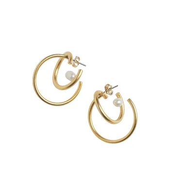DI-148 New Design Fashion Jewelry Metallic Gold Double Circle Hoop Earrings Party Geometric Pearl Brincos Earrings
DI-148 New Design Fashion Jewelry Metallic Gold Double Circle Hoop Earrings Party Geometric Pearl Brincos Earrings