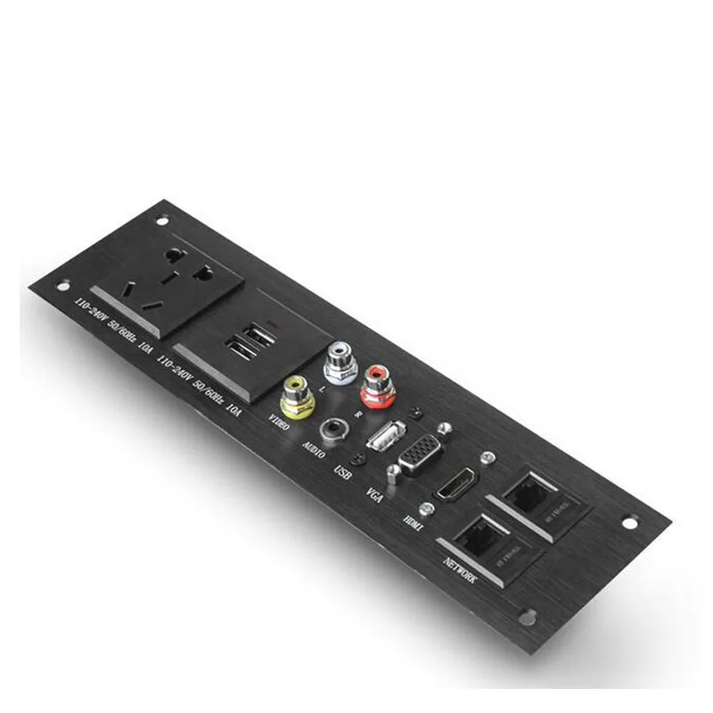 Aluminium Alloy Panel Socket USB Charger AV(audio/video) HDMI VGA NETWORK Multi-function Wall Panel Socket Electrical Outlet
Aluminium Alloy Panel Socket USB Charger AV(audio/video) HDMI VGA NETWORK Multi-function Wall Panel Socket Electrical Outlet