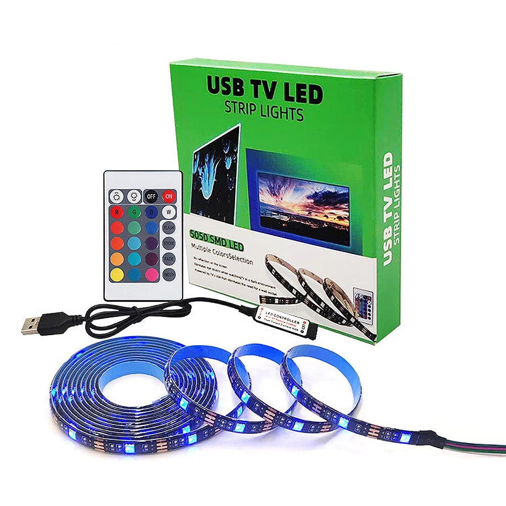 DC 5V USB RGB Strip Lamp RGB Book Light Bulb TV Ledstrip Background Decor Lighting Ribbon Desk Decor Tape Strings 2M 3M 4M 5M
DC 5V USB RGB Strip Lamp RGB Book Light Bulb TV Ledstrip Background Decor Lighting Ribbon Desk Decor Tape Strings 2M 3M 4M 5M