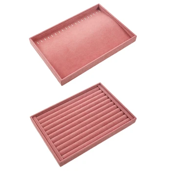 2 Pcs Pink Velvet Jewelry Ring Display Organizer Case Tray Holder Storage Box Showcase ,Round Bar & Necklace Plate
2 Pcs Pink Velvet Jewelry Ring Display Organizer Case Tray Holder Storage Box Showcase ,Round Bar & Necklace Plate