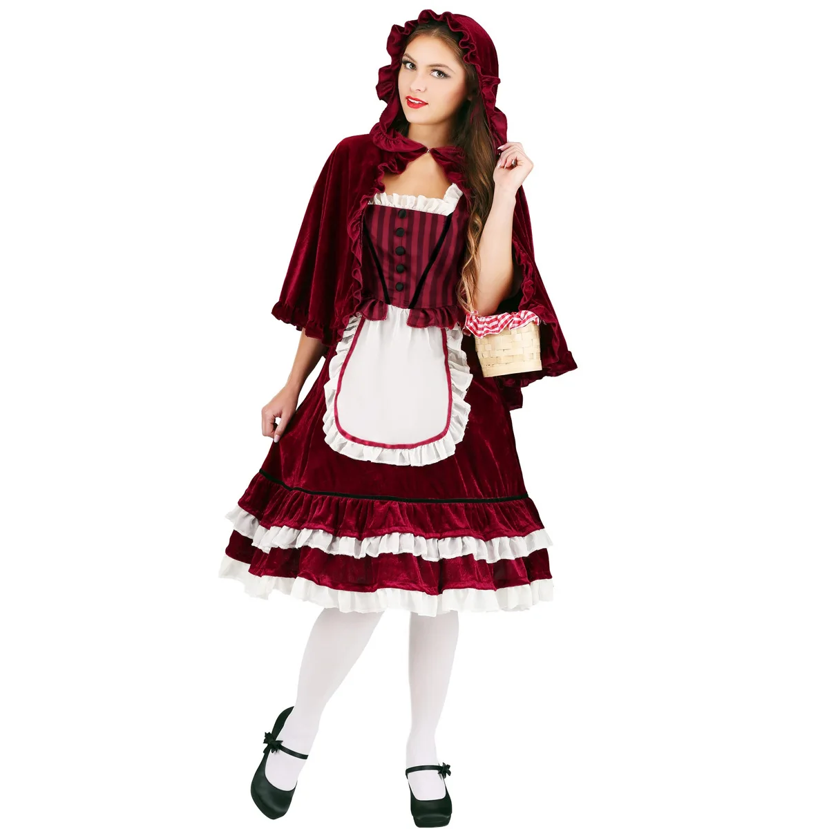 Little Red Riding Hood Costume Adult Lolita Princess Queen Halloween Costume Women Fantasy Fancy Dress Party Cloak Outfit
Little Red Riding Hood Costume Adult Lolita Princess Queen Halloween Costume Women Fantasy Fancy Dress Party Cloak Outfit