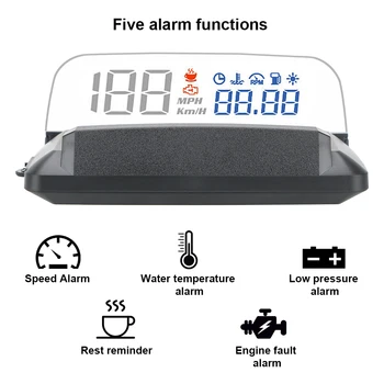 L3 Mirror HUD KMH MPH Speedometer HUD Display Car OBD2 Head Up display Car Speed Projector Car Detector Oil Consumption
L3 Mirror HUD KMH MPH Speedometer HUD Display Car OBD2 Head Up display Car Speed Projector Car Detector Oil Consumption