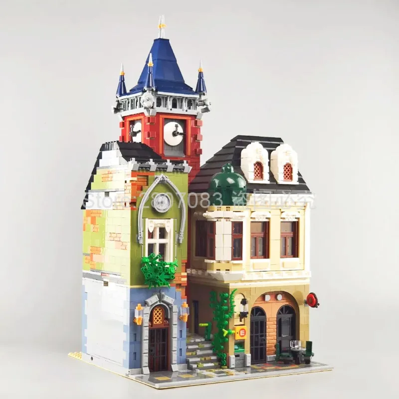 ZHEGAO QL0924 Creator MOC Stree Street Series Old Town Pub Building Blocks 3473pcs Bricks Toys Sets Children Gift
