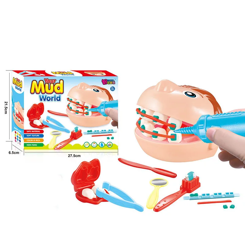Children Colored Clay Small Dentist Colored Clay Plasticene Extraction Non-toxic Clay Mould Tool Play Doctor Set
Children Colored Clay Small Dentist Colored Clay Plasticene Extraction Non-toxic Clay Mould Tool Play Doctor Set