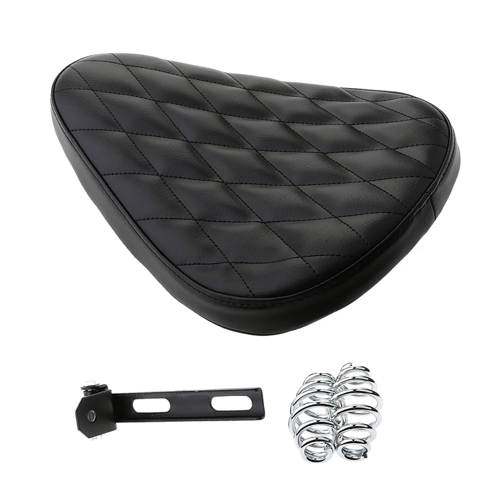 Motorcycle 3' Spring SOLO Tuck & Roll Seat For Chopper Bobber Custom Motorcycle 3' Spring SOLO Tuck & Roll Seat For Chopper Bobber Custom
