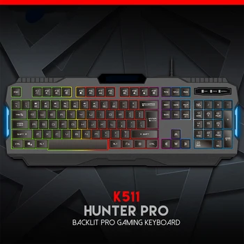 FANTECH K511 Gaming Keyboard 104 Key LED English Backlit Keyboard 19 Buttons Have No Conflicts Keyboard for Gamer PUBG LOL CS
FANTECH K511 Gaming Keyboard 104 Key LED English Backlit Keyboard 19 Buttons Have No Conflicts Keyboard for Gamer PUBG LOL CS