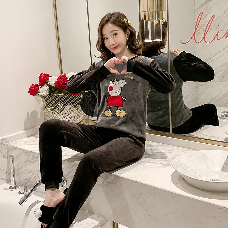 Comfortable Soft Winter Flannel Women Nightwear Pajamas Set Exquisite Cute Cartoon Pyjamas Suit Sleep Set Keep Warm Homewear
Comfortable Soft Winter Flannel Women Nightwear Pajamas Set Exquisite Cute Cartoon Pyjamas Suit Sleep Set Keep Warm Homewear