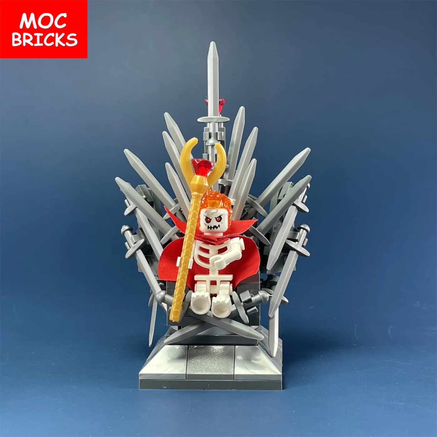 MOC BRICKS The Iron sword Skeleton Messenger King Magic rotating throne Building Blocks Toy Gift for Kids | Игрушки и хобби
