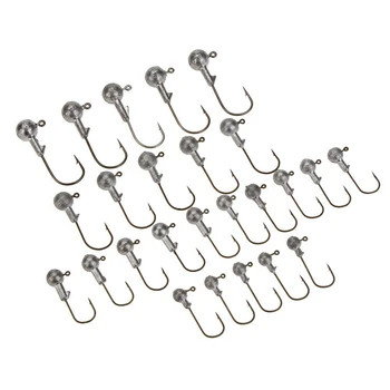 25 pcs 2.5G 3.5G 5g 7g 10g Gany set of fish baits of head jigs round lead with transport box Silver
25 pcs 2.5G 3.5G 5g 7g 10g Gany set of fish baits of head jigs round lead with transport box Silver