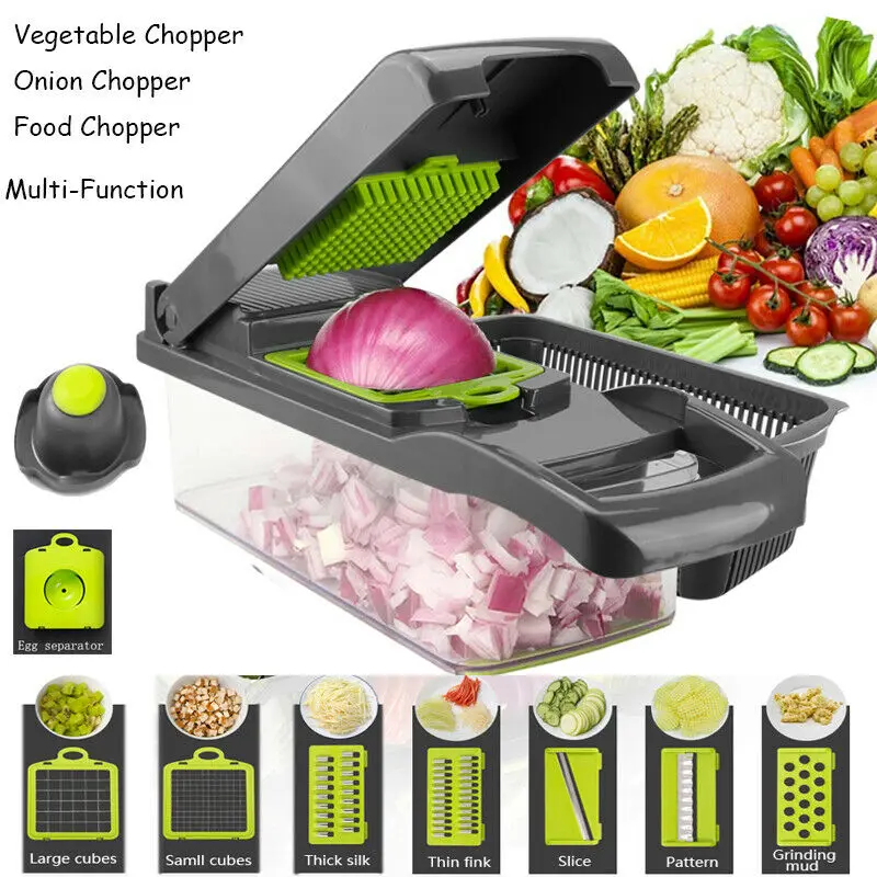 Kitchen Vegetable Onion Chopper Food Fruit Slicer Grater Shredders Drain Basket Cutter
Kitchen Vegetable Onion Chopper Food Fruit Slicer Grater Shredders Drain Basket Cutter