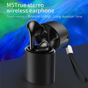 M5 True Wireless Bluetooth Earphone Touch Control Automatic Pairing Noise Reduction Waterproof Music Headset With MIC For Phone
M5 True Wireless Bluetooth Earphone Touch Control Automatic Pairing Noise Reduction Waterproof Music Headset With MIC For Phone