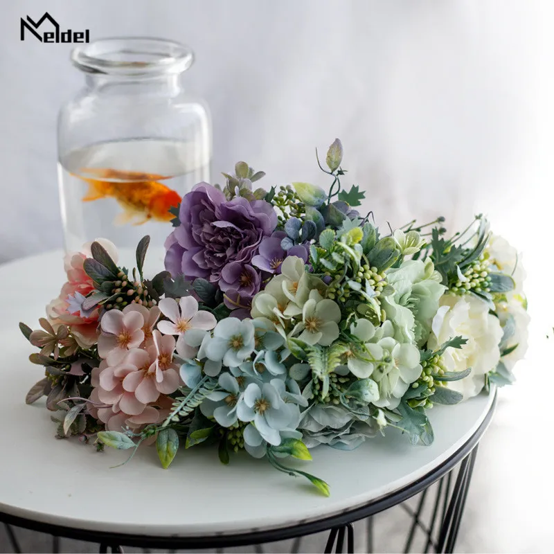 Meldel Mixed Bouquet Bridesmaids Wedding Flower Silk Peony Camellia Artificial Fake Flower Bouquets Home Party Wedding Decor
Meldel Mixed Bouquet Bridesmaids Wedding Flower Silk Peony Camellia Artificial Fake Flower Bouquets Home Party Wedding Decor