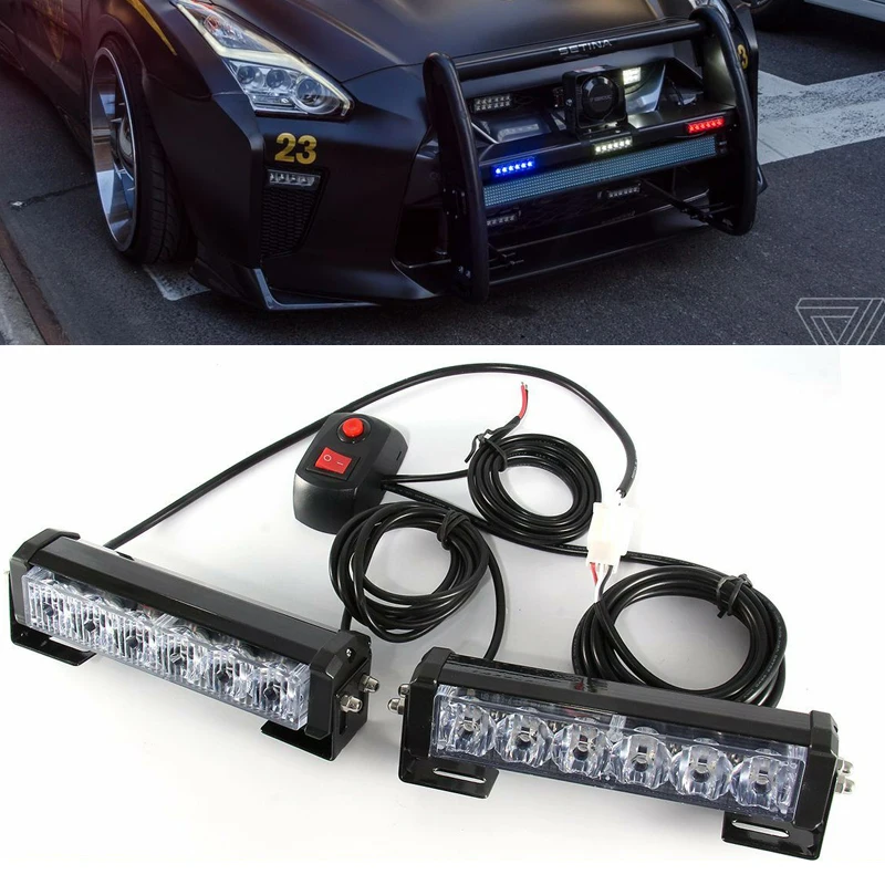 2X6 LED 9 Modes Traffic Emergency Warning Vehicle Strobe Lights for Interior Roof/Dash/Windshield/Grille/Deck Universal
2X6 LED 9 Modes Traffic Emergency Warning Vehicle Strobe Lights for Interior Roof/Dash/Windshield/Grille/Deck Universal