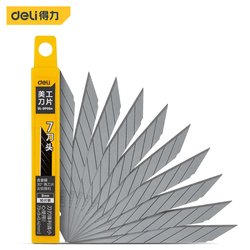 Deli DL-DP094 Utility Knife Blade Utility Knife Accessories There are 10 Utility knife Blades In A Set 9MM Wide
Deli DL-DP094 Utility Knife Blade Utility Knife Accessories There are 10 Utility knife Blades In A Set 9MM Wide